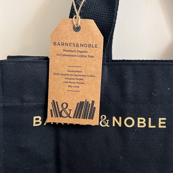 Barns and noble Black Canvas Tote - Picture 5 of 9